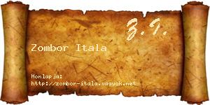 Zombor Itala névjegykártya